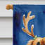 Drapeau de Noël maison de renne-112702319