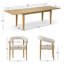 Ensemble de table de salle à manger extensible 72 "à 104" en placage de bois avec 8 fauteuils bouclés-332431792-332431805