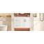 Meuble-lavabo mural 36 po, 2 tiroirs, lavabo simple en céramique 3 trous, tablette ajustable-598996273