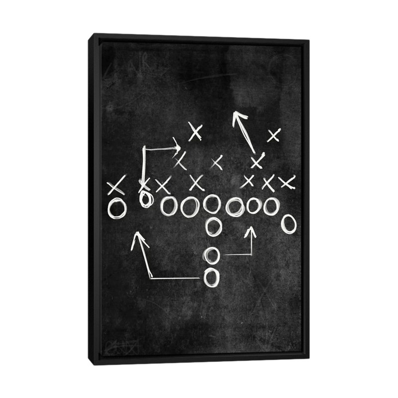 «Strong Side Flank», reproduction sur toile, Toile avec cadre noir, Pas de tapis, H 48 po x l 32 po x P 1,5 po