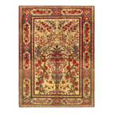 Canvello Beige Antique Silkroad Isfahan Rug - 4'8" X 6'6"