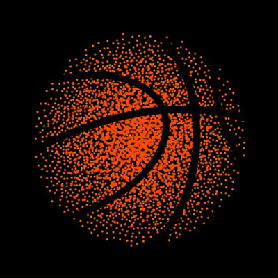 Basketball by Kolonko - Wrapped Canvas Print