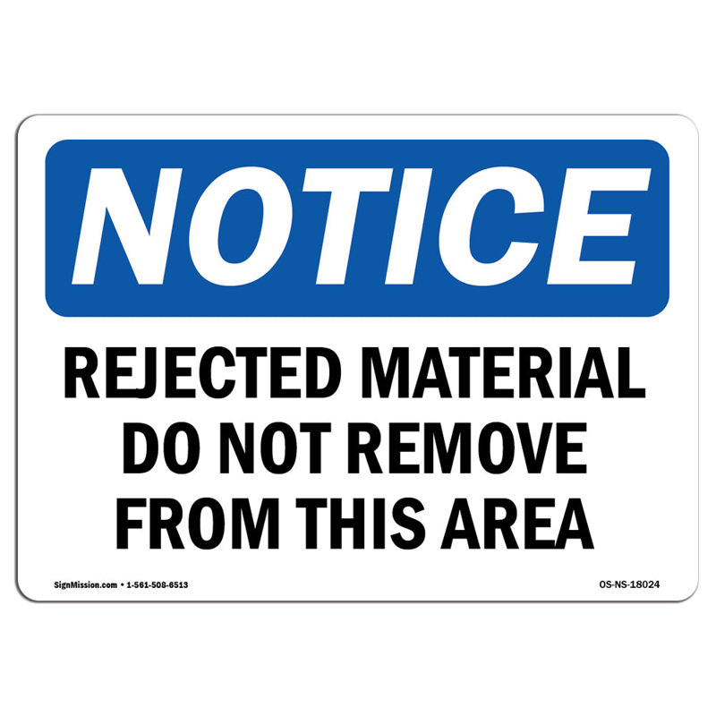 Matériau pour déchets non retirés de cette zone