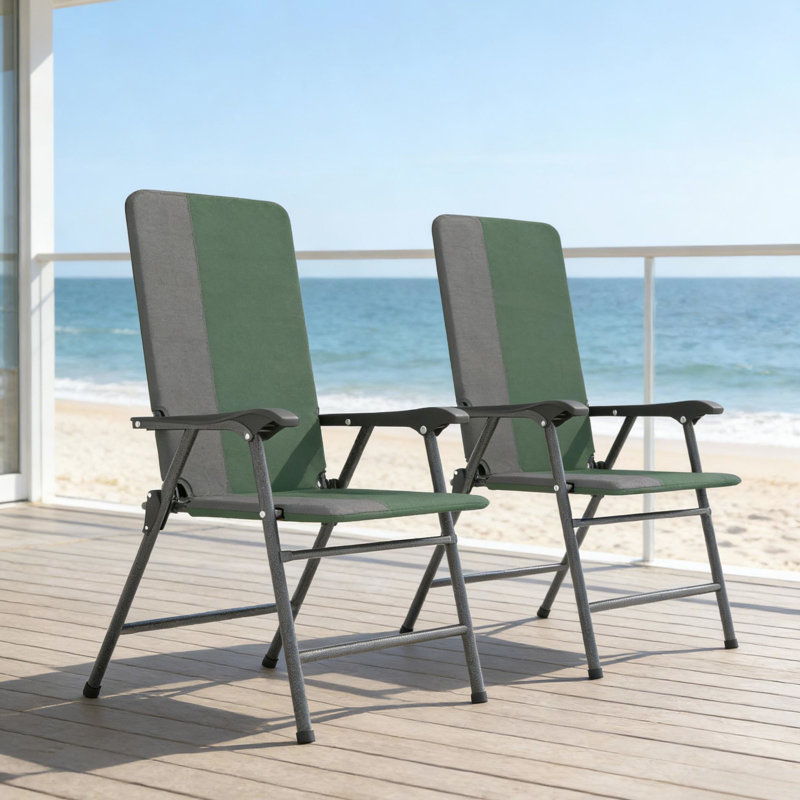 Chaises de jardin pour 2 personnes - Sièges confortables avec rembourrage en coton PP doux, tissu 600d aux déchirures, pliable pour le rangement extérieur