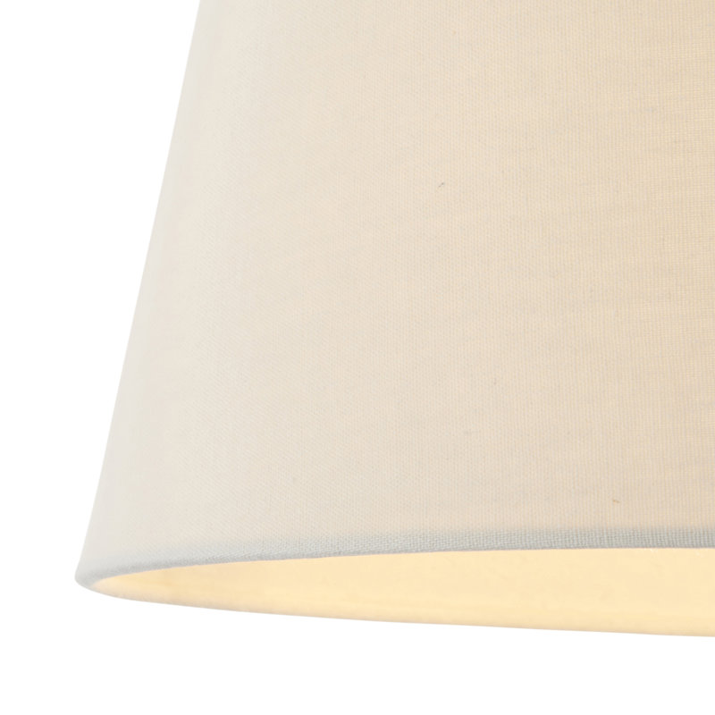 Orpington Fabric Drum Lamp Shade, 22cm H x 35.5cm W x 35.5cm D, Ivory