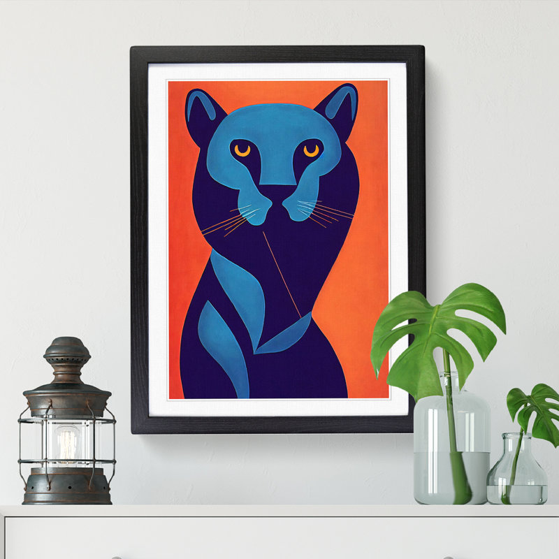 CAN-V0523-1733X Panther Painting Avant Garde - Wrapped Canvas Print, Black, 46cm H x 34cm W x 2cm D