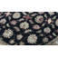 Hand-Knotted High-Quality Black Round Area Rug