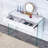 White Environmental Protection MDF Minimalist Dresser, Desk, Desktop Computer Desk, With Double Drawer Storage Space, Simple Home, Perfect For Various Styles Of Home Environment.