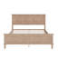 Lit plateforme en bois de style Mid-Century avec tête de lit et support à lattes de bois, aucun sommier nécessaire, double