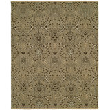 Mazzariello Wool Floral Area Rug in Wheat