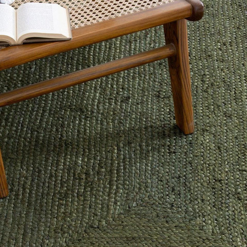 Venus Jute Rug, 6' x 9', Olive