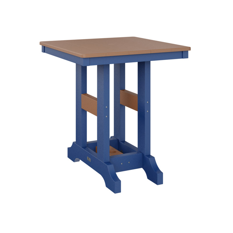 Garden Classic Outdoor Square Dining Table, Kiwi Green, Seafoam