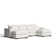 Biaggio Linen Blend Sectional with 2 Ottomans,Sectional Couch