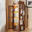Vitrines en bois massif brun noisette