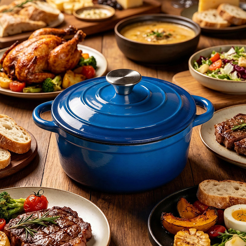 Breeins 6L Cast Iron Stock Pot