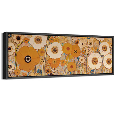 Colorful Floral Pattern with Yellow and White Flowers