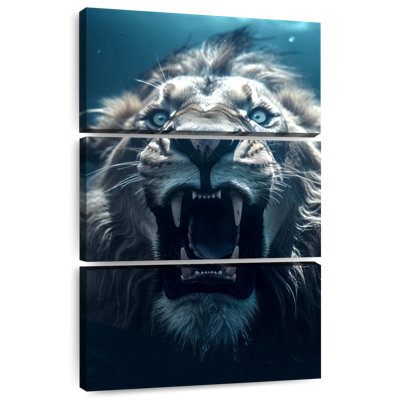 Lion bruant nageant
