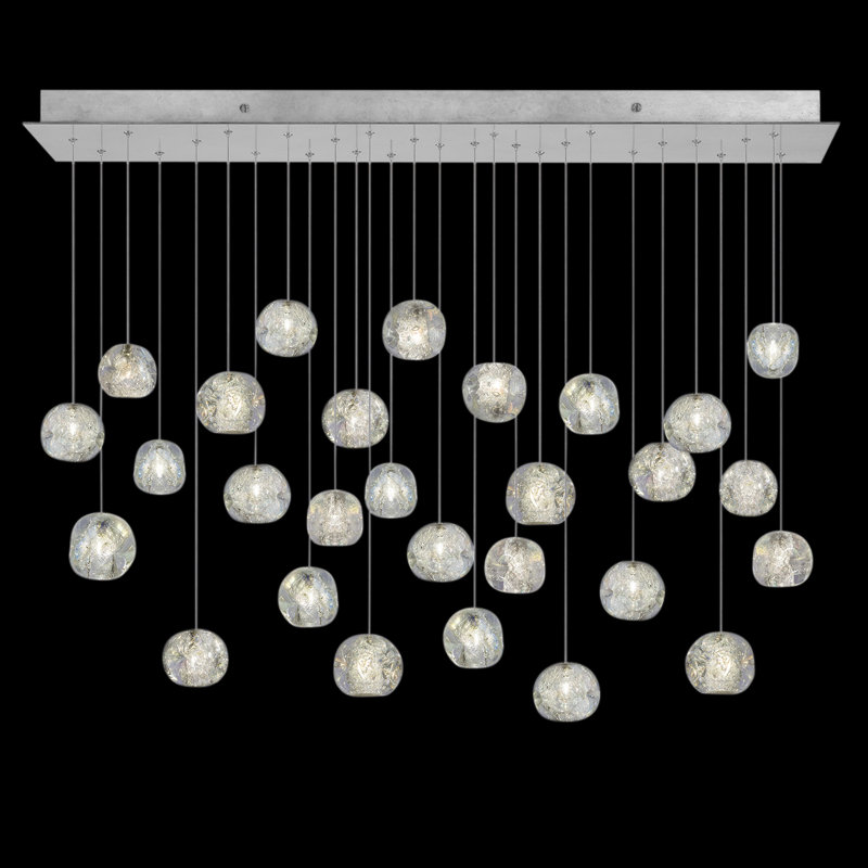 Luminaire suspendu naturel 54 po Natural Inspirations, Argent