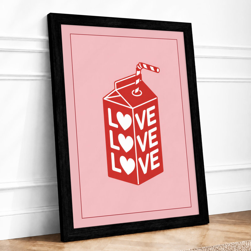 Love In A Carton Modern - Print, Black, A4 - 29.7 x 21.0 cm