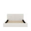 Grand lit tapissier au sol en velours-2121701334