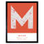 Milan City Map Milan Italy City Map Orange - Single Picture Frame Typography