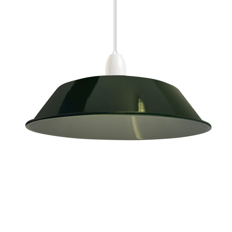 Aisleen 10cm H Metal Bowl Lamp Shade ( Uno ), Green