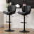 Mid-Century Modern Faux leather Low Back Swivel Adjustable Height Bar Stool Upholstered Counter Stool with Metal Frame-153978501-134297077