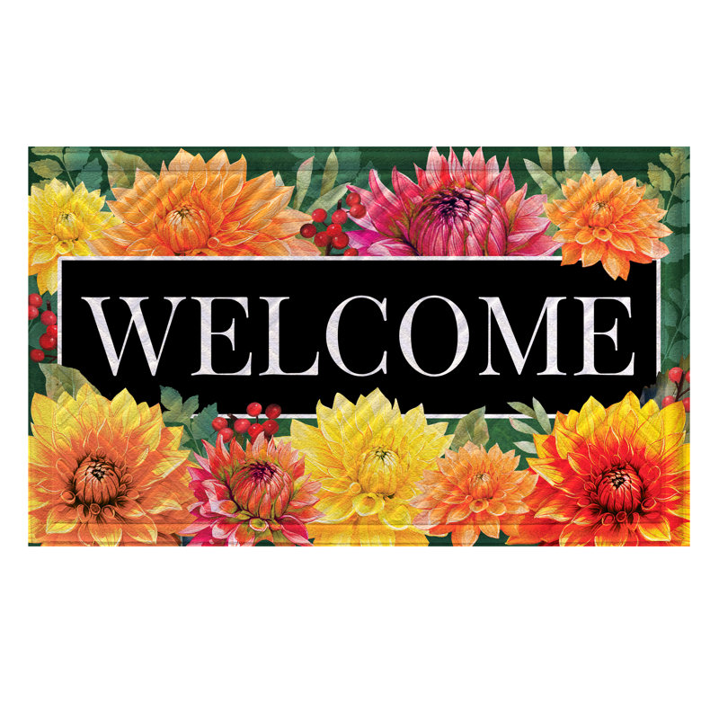 Fall Mums Embossed Mat