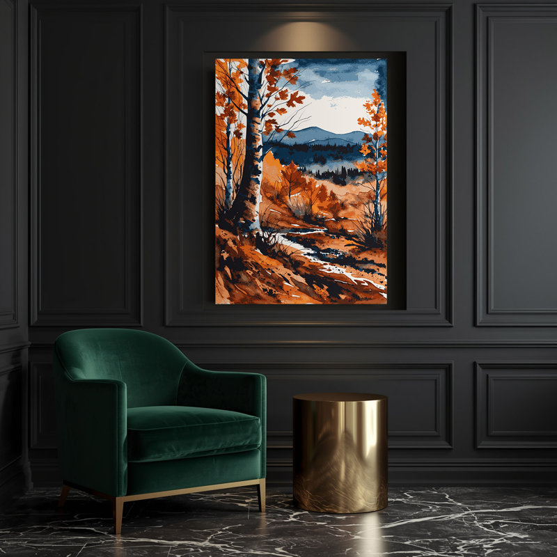 Aquarelle, paysage, 32 roses, art mural sur toile, H 24 po x l 36 po