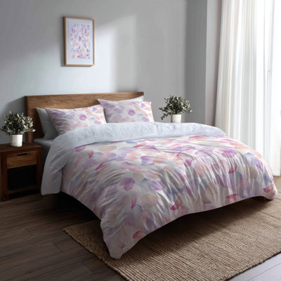 Ensemble d'édredon floral 6 pièces - Ensemble de literie et coussin décoratif