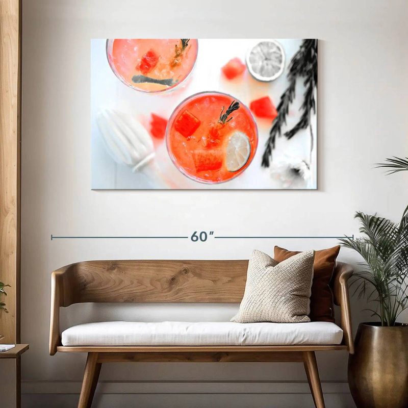 Yarlin Pop Melon d'eau cocktail, H 30 po x l 45 po
