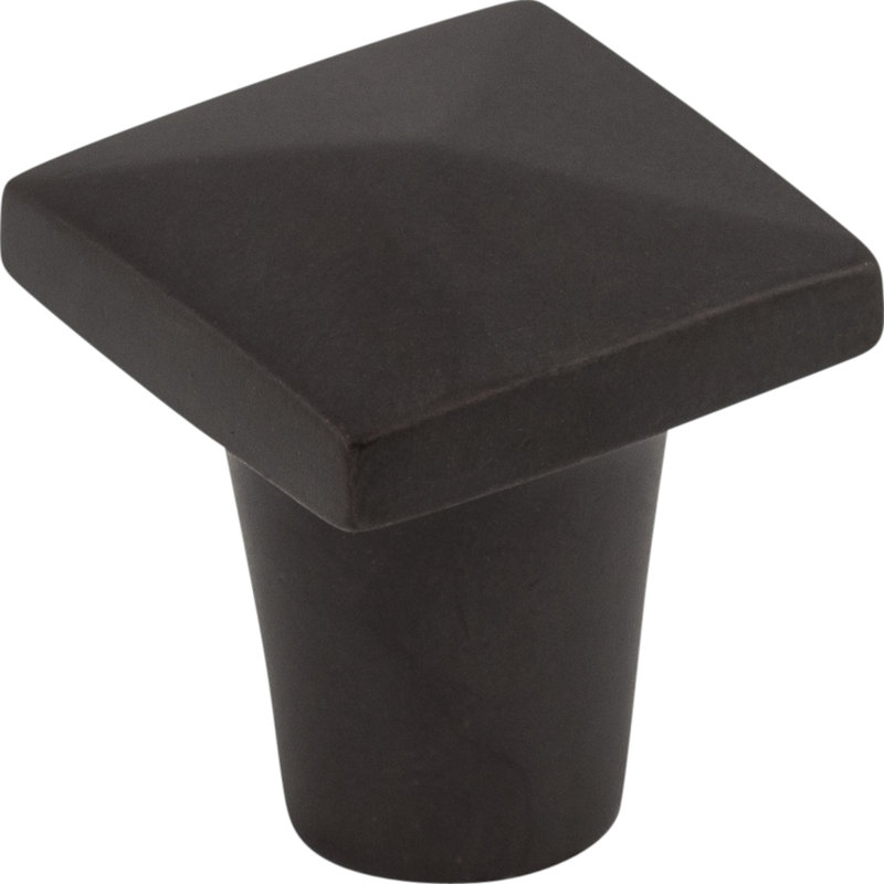 Aspen Square Knob, 3/4" Length, Medium Bronze