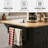 56'' Farmhouse Rolling Kitchen Island with Drop Leaf and Built-in Power Outlet,-129874393
