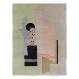 Rug & Kilim’S French Art Deco Style Rug With Green And Beige Geometric Pattern
