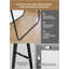 Miroir de plancher, cadre en alliage d'aluminium ultra-mince, debout / suspendu, fixation murale, style moderne, miroir pleine longueur