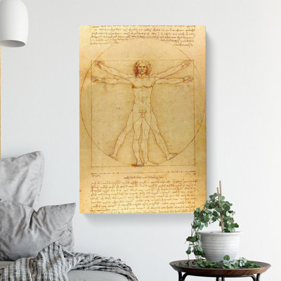 Vitruvian Man Vol.1 by Leonardo Da Vinci - Wrapped Canvas