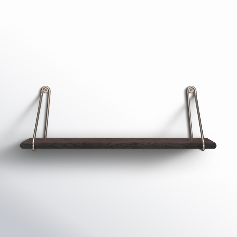 Mirabelle Floating Shelf, Graywash/Silver