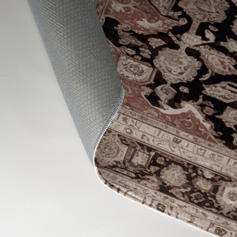 Tapis d'intérieur et d'extérieur brun Persian, Rectangle 9 pi x 12 pi
