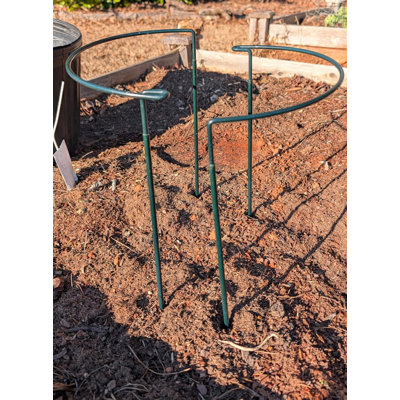 Tuteurs semi-circulaires emboîtables en acier pour plantes, cage annulaire résistante aux intempéries pour plantes de jardin d'extérieur