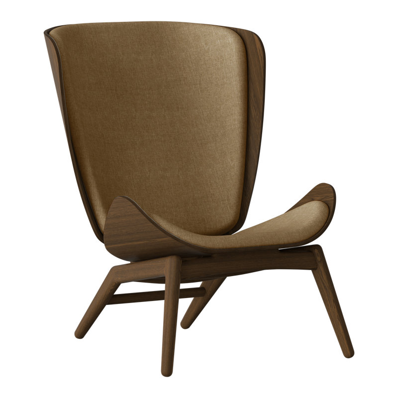 Shiela Upholstered Side Chair, Sugar Brown 100% Polyester, Dark Oak