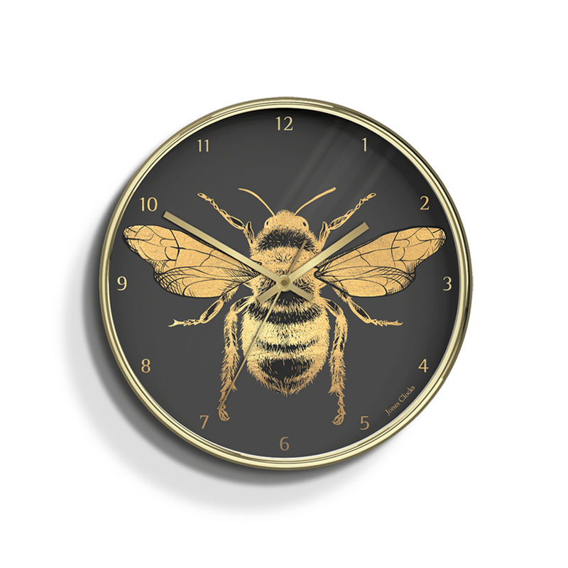 Wall Clock, Gold / Grey