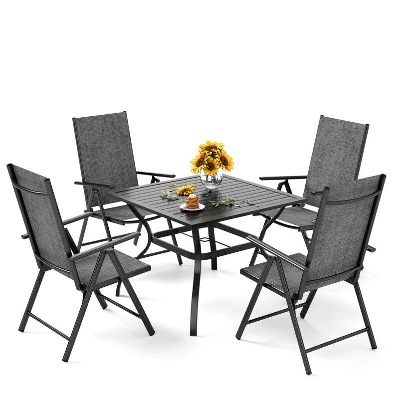 4 - Person Patio Dining Set with, Grey