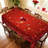 Valentine's Day Tablecloth - Red Rose & Crystal Heart Decorative Table Cover, Romantic Love-Themed Fabric Tablecloth for Valentine Dinner, Holiday Party, Kitchen Dining, Reusable Washable Tablecloth, Elegant Valentine Home Decor for Rectangular Tables-1689915643