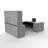 City View Executive U-Shape Straight Front Office Desk with Storage
