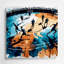 Art mural en métal beige Sports Futsal