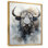 Gray Buffalo Majestic Profile Pointillism - animaux, impressions sur toile