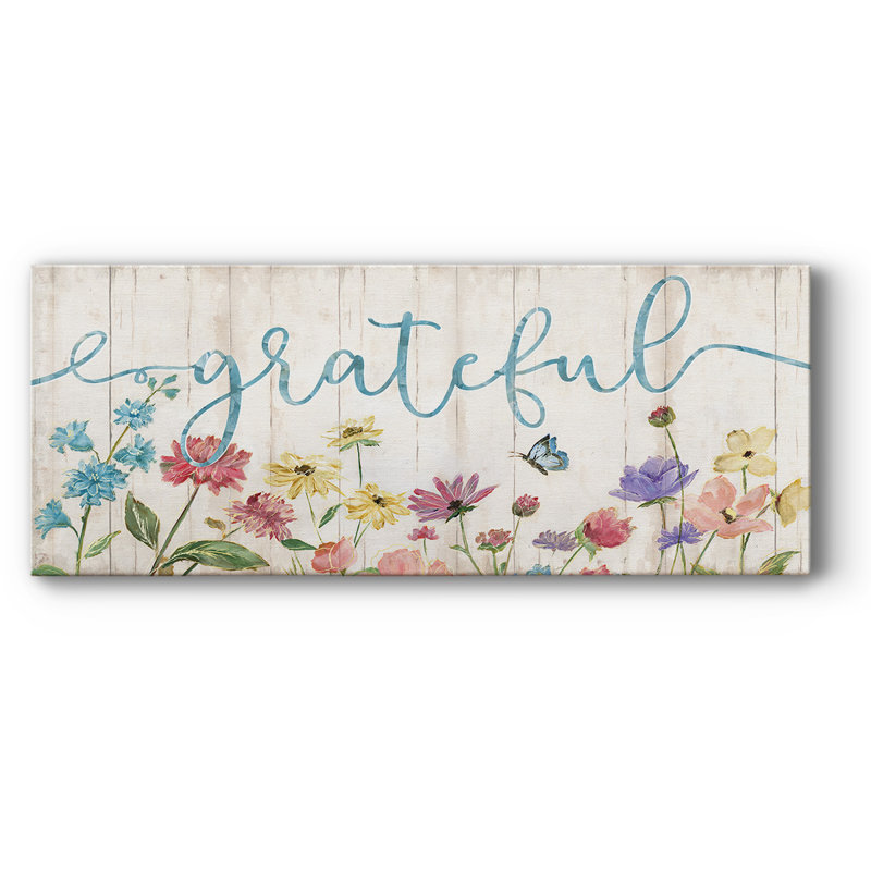 Fleurs sauvages reconnaissantes, H 12 po x l 30 po x P 1,5 po