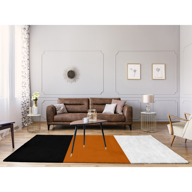 Tapis orange/noir, Rectangle 9 pi x 12 pi