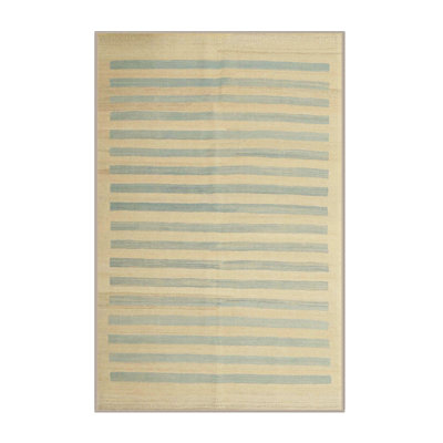 Tapis en vert clair/gris clair contemporain