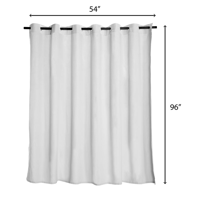 Solid 54" x 84" Grommet Semi-Sheer Outdoor Curtain Panel, Striped Rust, 54" W x 96" L